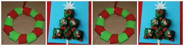 Toilet Roll Christmas Wreath and other crafts | ofamily learning together