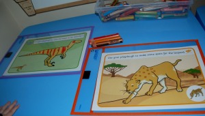 Dinosaur and African animal playdough mats
