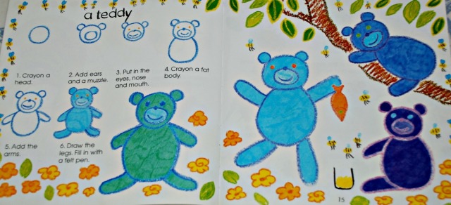 I can draw animals - step by step process of how to draw a teddy
