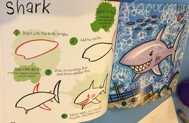 It's fun to draw sea creatures the shark pages