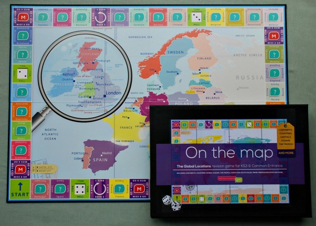 Geography Board game by Oaka Books On the Map
